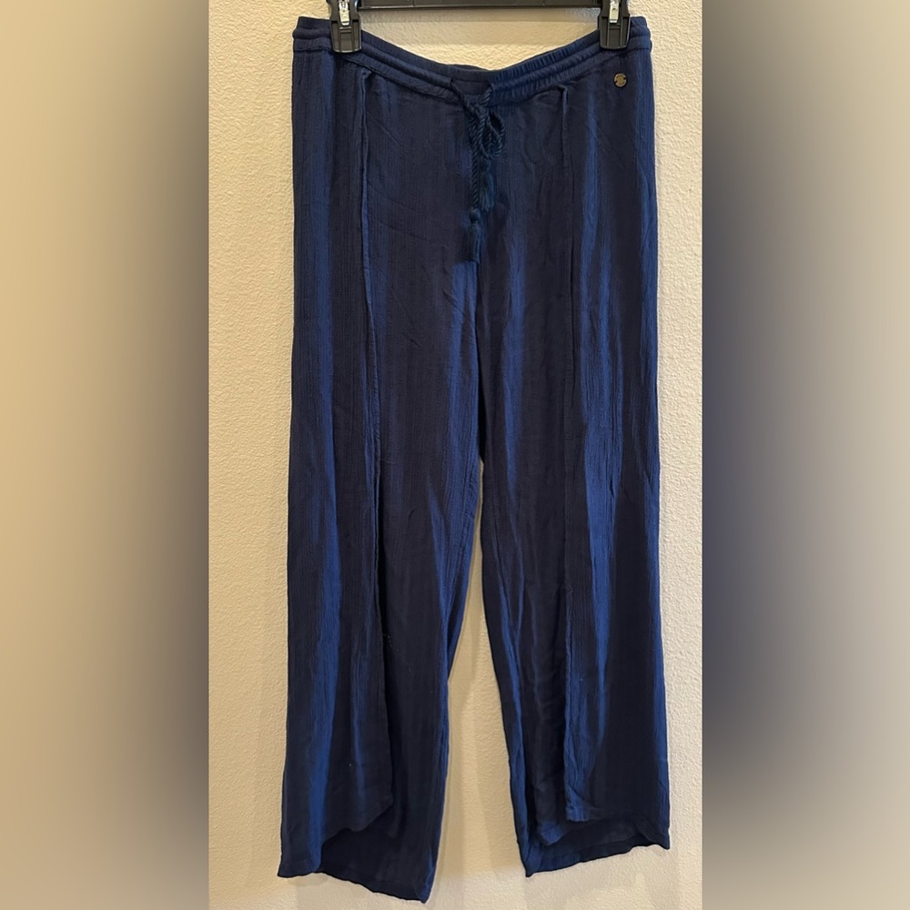 Roxy Navy Blue Casual Slit Pants